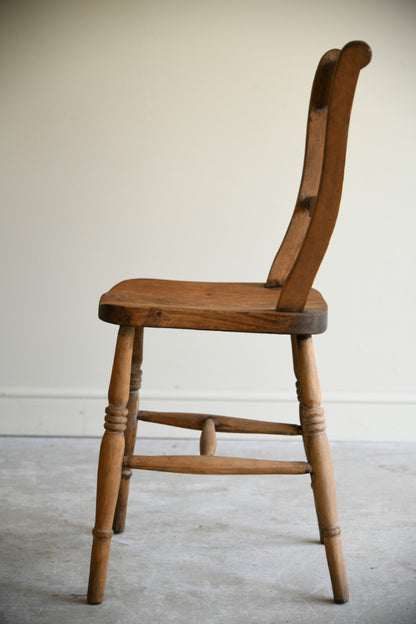 Antique Victorian Elm & Beech Kitchen Chair