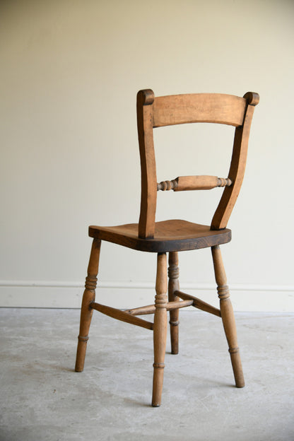 Antique Victorian Elm & Beech Kitchen Chair
