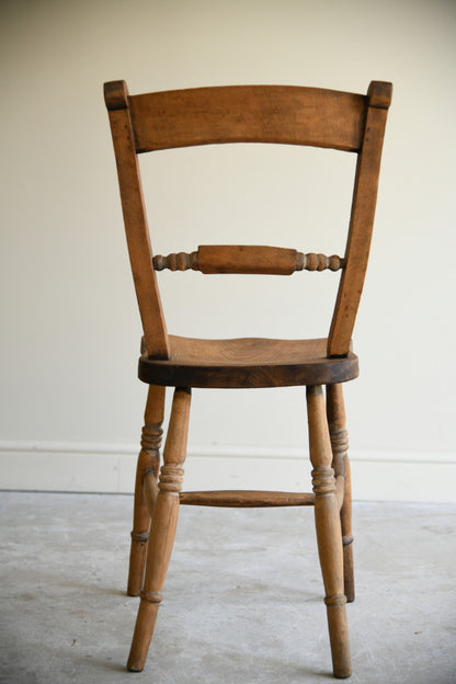 Antique Victorian Elm & Beech Kitchen Chair