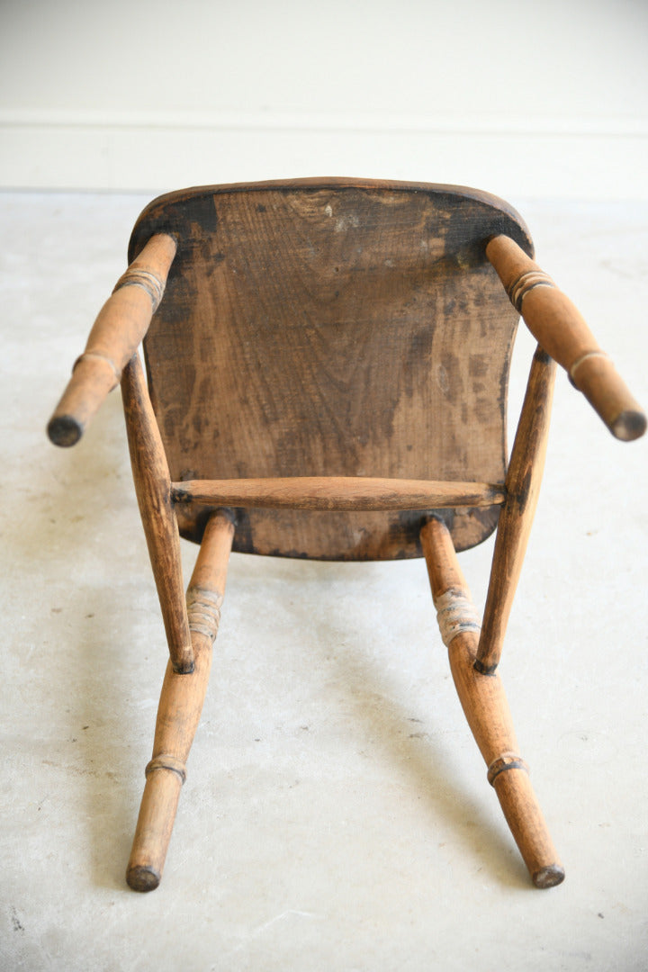 Antique Victorian Elm & Beech Kitchen Chair