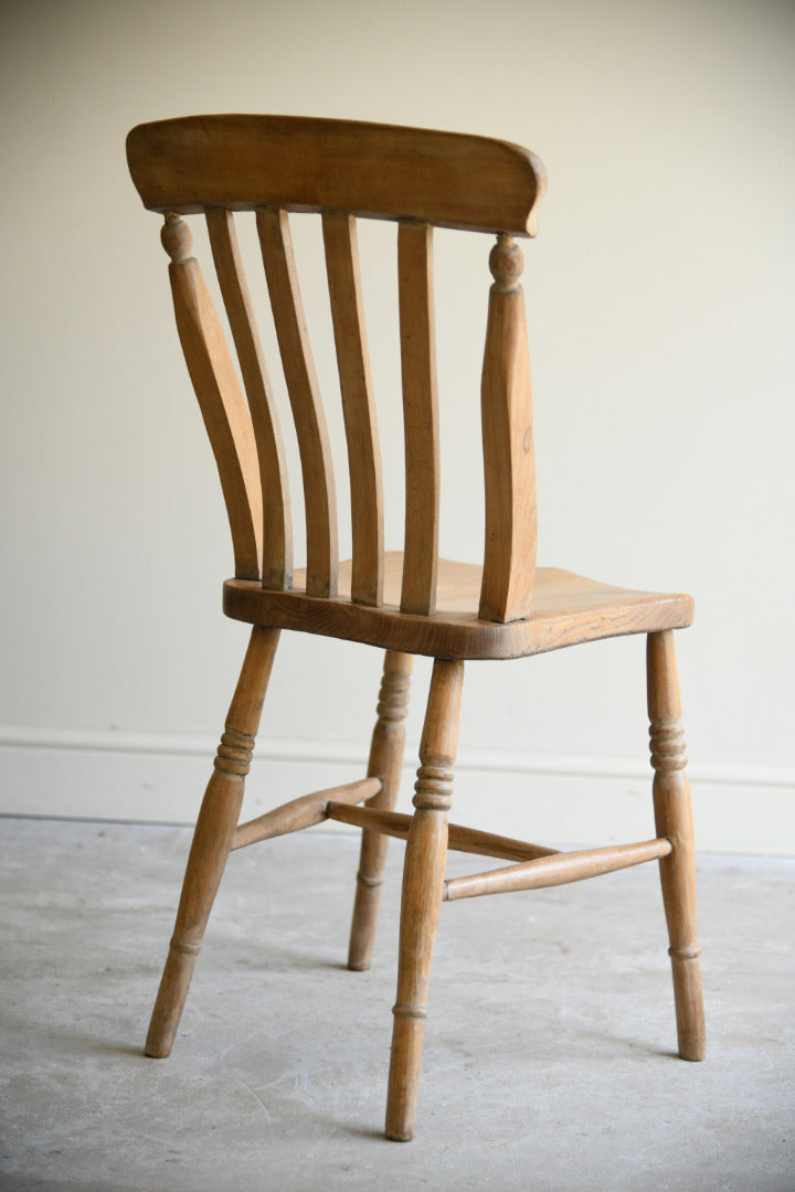 Antique Victorian Elm & Beech Stick Back Kitchen Chair