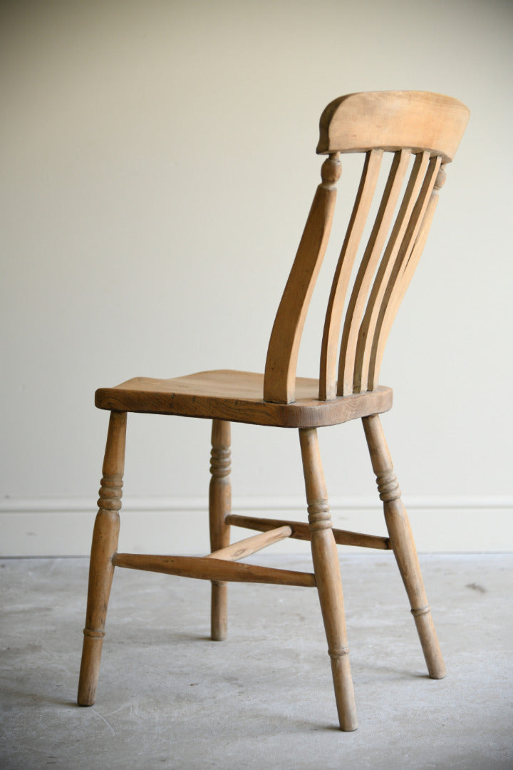 Antique Victorian Elm & Beech Stick Back Kitchen Chair