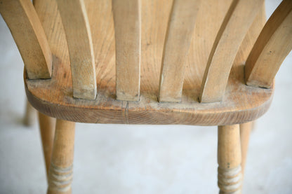 Antique Victorian Elm & Beech Stick Back Kitchen Chair