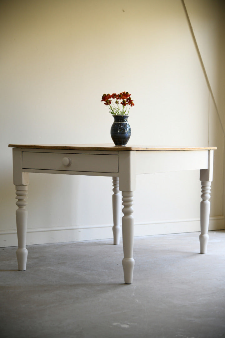 Rustic Antique Pine Farmhouse Kitchen Table