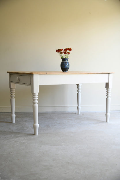 Rustic Antique Pine Farmhouse Kitchen Table