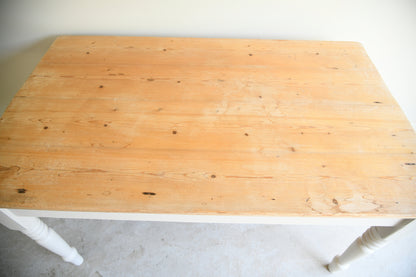 Rustic Antique Pine Farmhouse Kitchen Table
