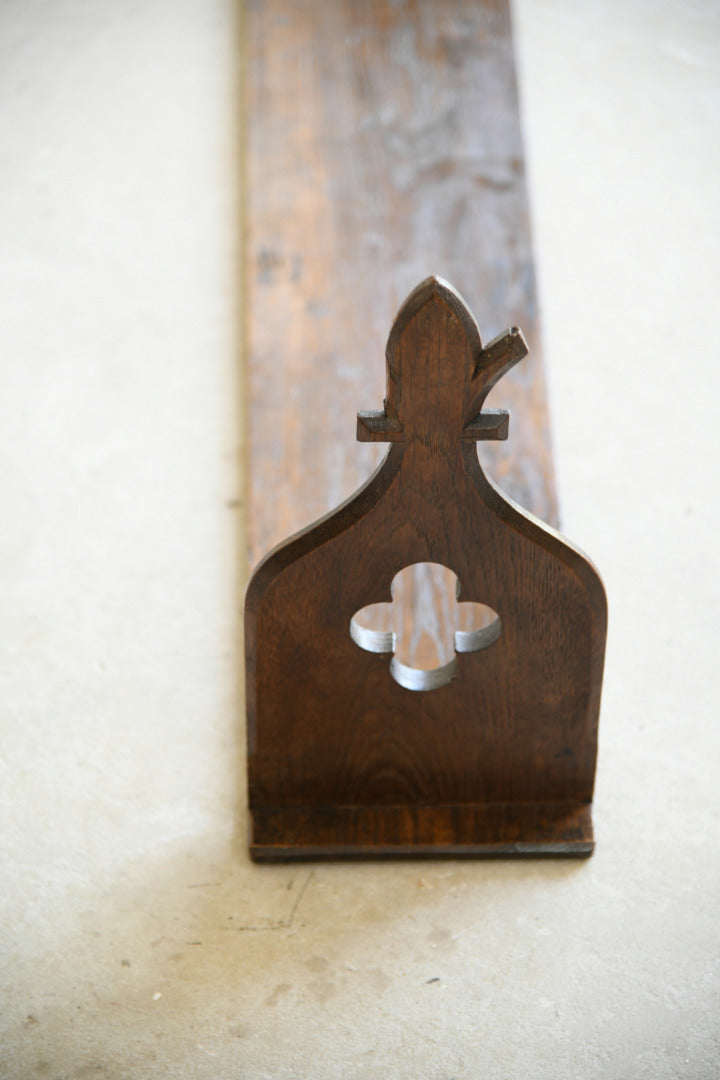 Antique Carved Oak Book Trough