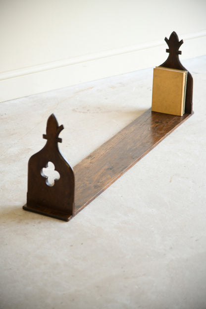 Antique Carved Oak Book Trough