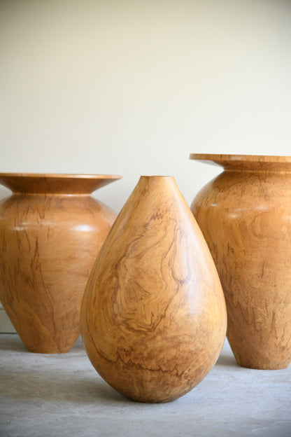 Tim Lawson Stormwood 87 Spalted Beech Teardrop Vessel