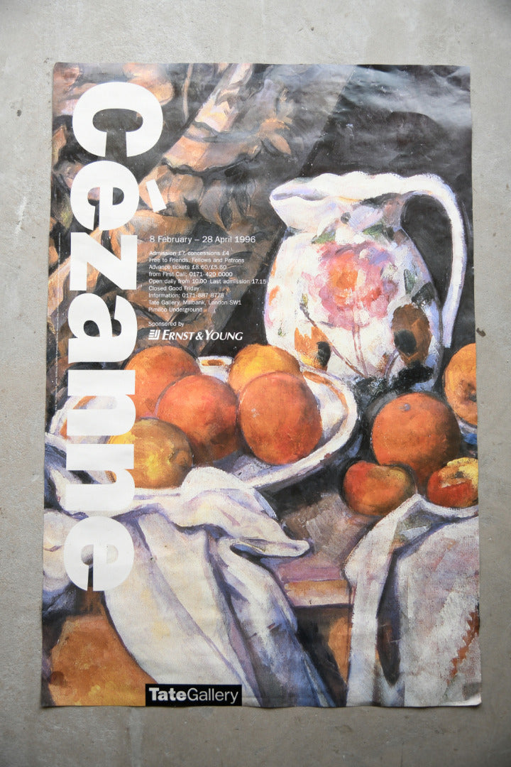 Original 1996 Tate Gallery Cezanne Exhibition Poster