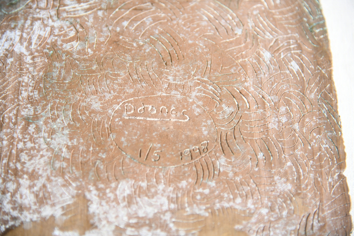 Figure & Sunburst Signed Limited Edition Bronze Relief Plaque