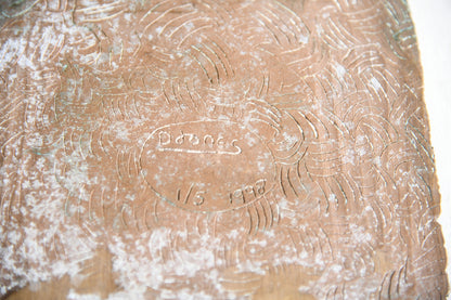 Figure & Sunburst Signed Limited Edition Bronze Relief Plaque