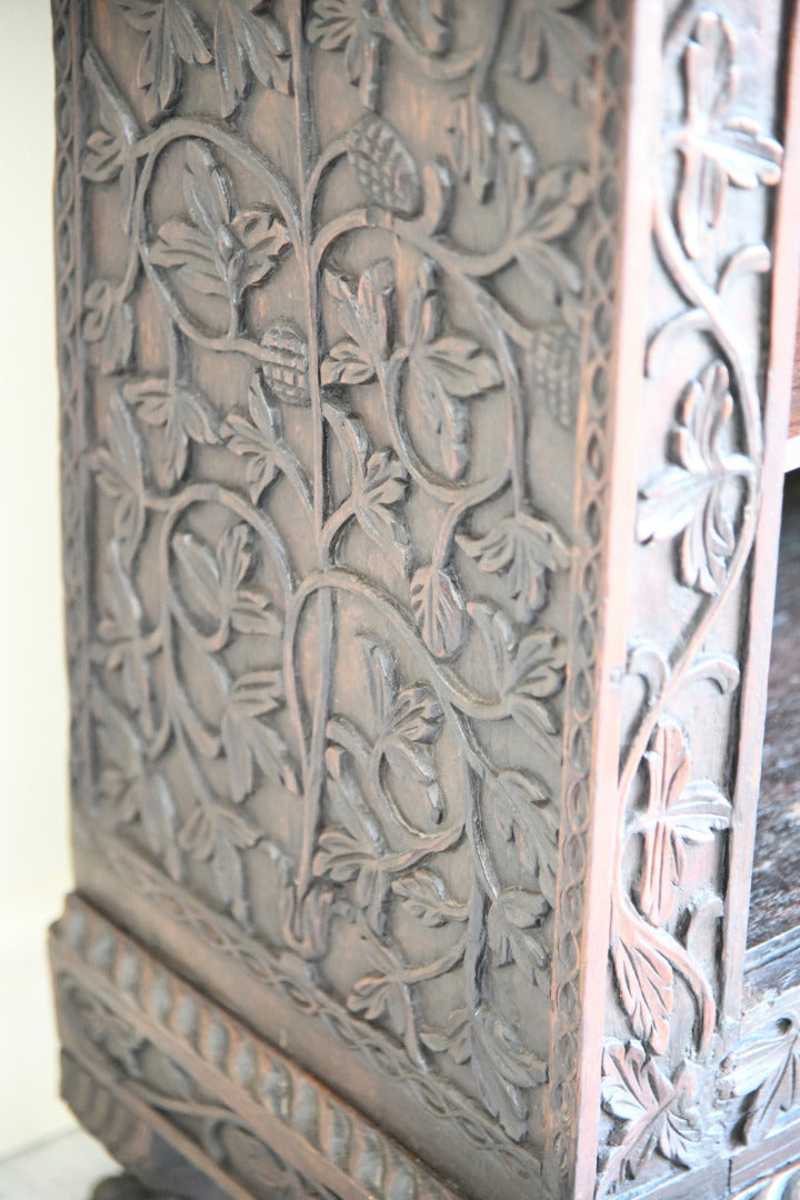 Indian Carved Rosewood Side Cabinet