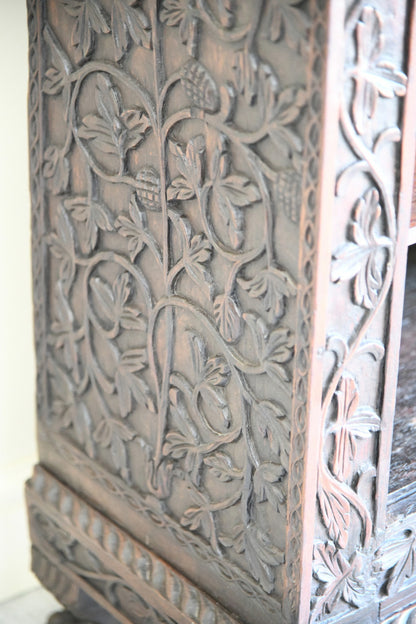 Indian Carved Rosewood Side Cabinet