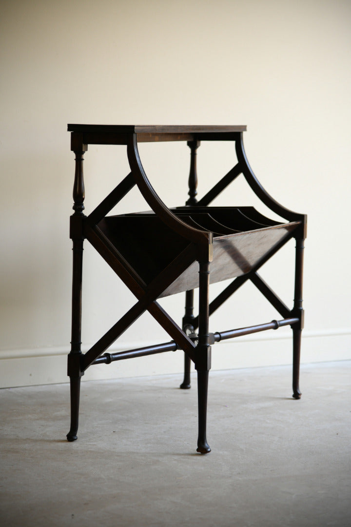 Late 19th Century Mahogany Book Trough Stand