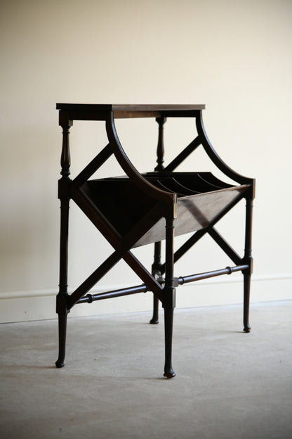 Late 19th Century Mahogany Book Trough Stand