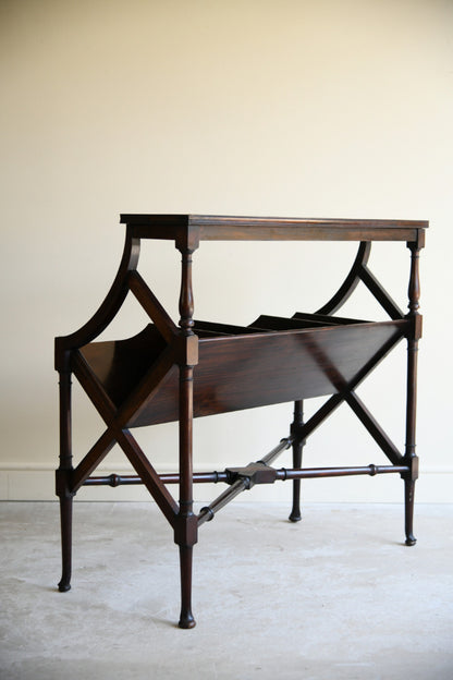 Late 19th Century Mahogany Book Trough Stand