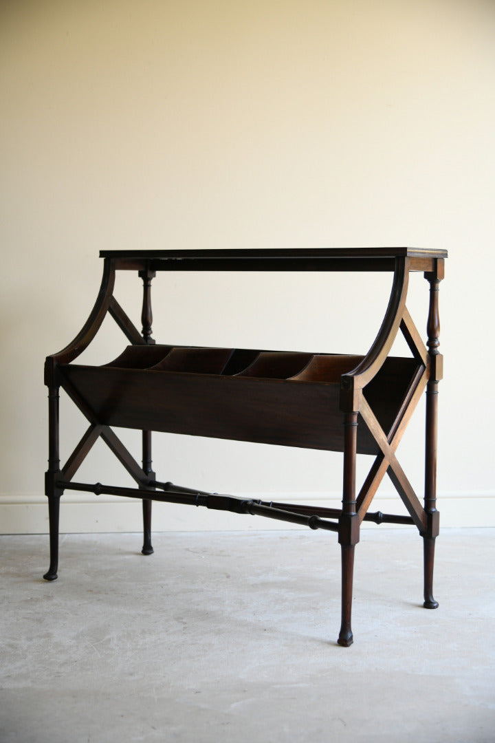 Late 19th Century Mahogany Book Trough Stand