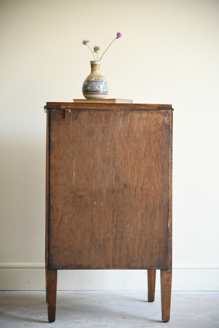 Antique Oak Bedside Chest of Three Drawers