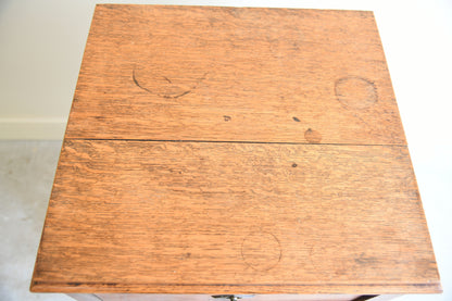 Antique Oak Bedside Chest of Three Drawers