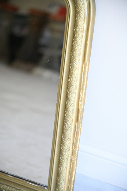 Antique French Louis Philippe Mirror Gold Giltwood Frame