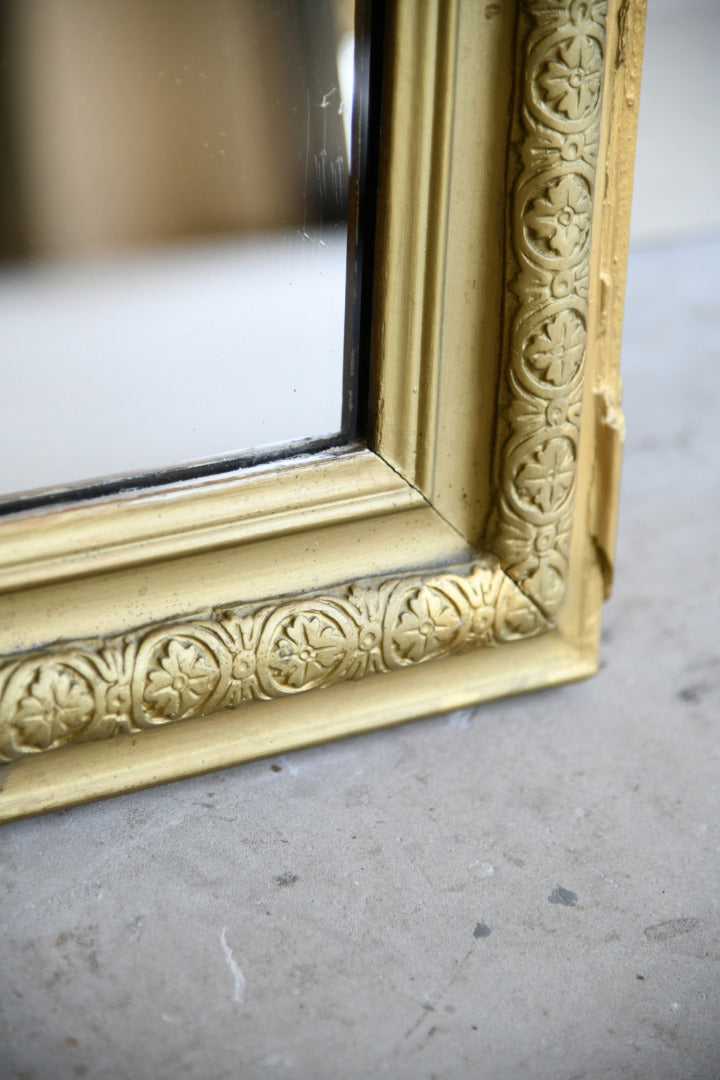 Antique French Louis Philippe Mirror Gold Giltwood Frame