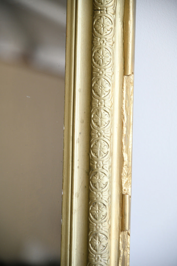 Antique French Louis Philippe Mirror Gold Giltwood Frame
