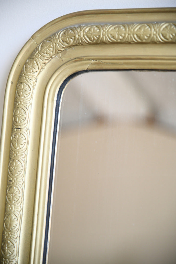 Antique French Louis Philippe Mirror Gold Giltwood Frame