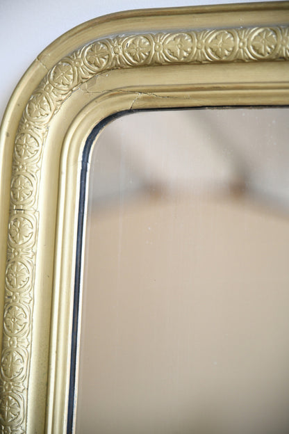 Antique French Louis Philippe Mirror Gold Giltwood Frame