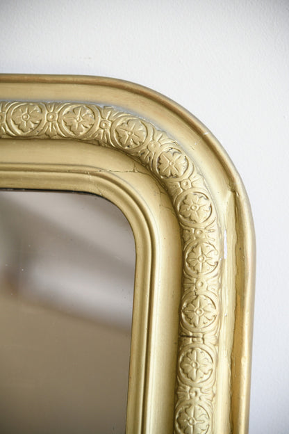 Antique French Louis Philippe Mirror Gold Giltwood Frame