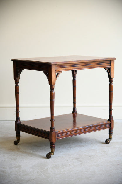 Aesthetic Movement Mahogany Two Tier Occasional Table