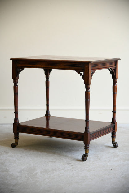 Aesthetic Movement Mahogany Two Tier Occasional Table