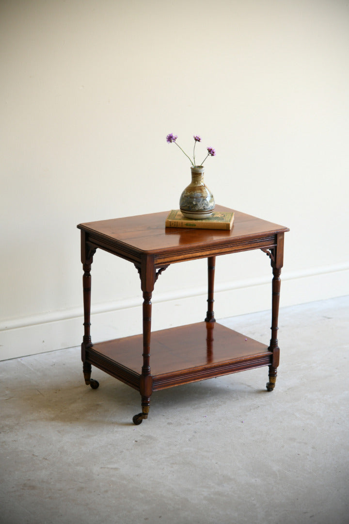 Aesthetic Movement Mahogany Two Tier Occasional Table