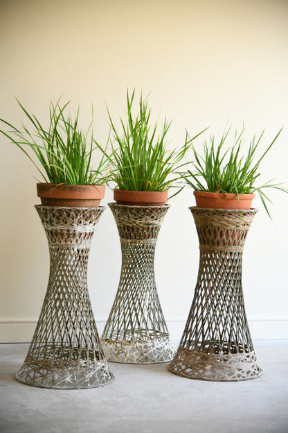 Set of 3 Vintage Fibreglass Plant Stands Russell Woodard Style