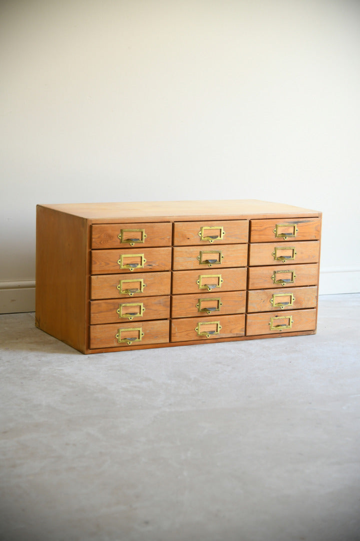 Vintage Bank of Drawers Filing Cabinet