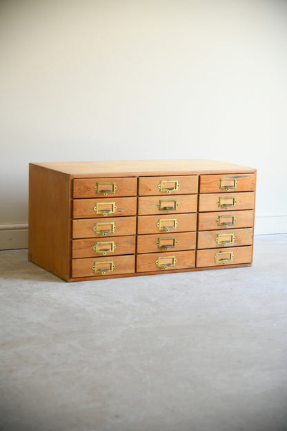 Vintage Bank of Drawers Filing Cabinet