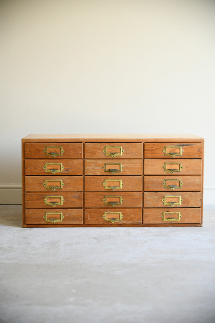 Vintage Bank of Drawers Filing Cabinet