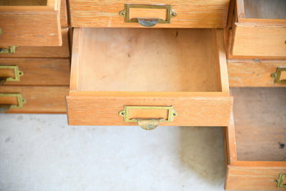 Vintage Bank of Drawers Filing Cabinet