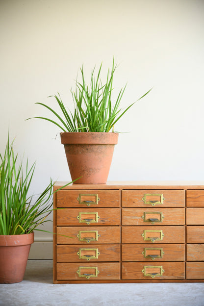 Vintage Bank of Drawers Filing Cabinet