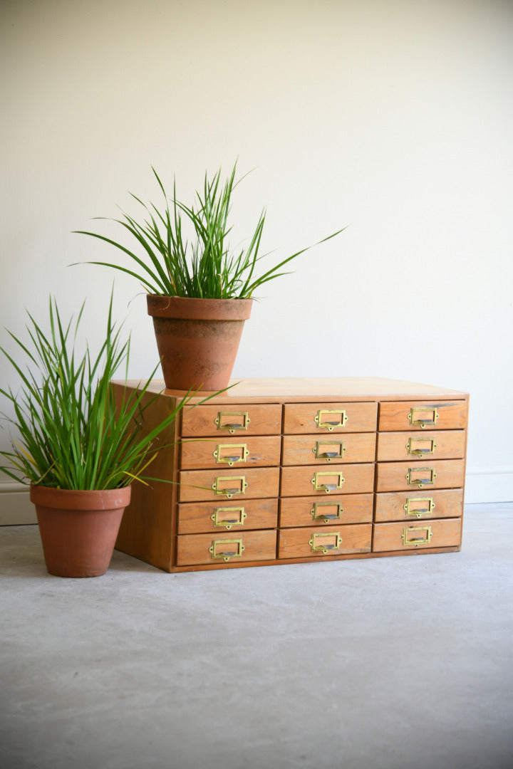 Vintage Bank of Drawers Filing Cabinet