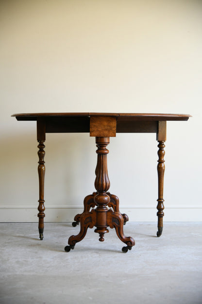 Victorian Burr Walnut Sutherland Table