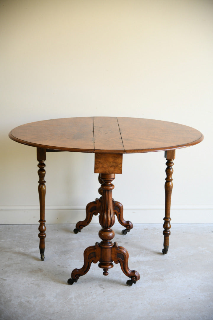 Victorian Burr Walnut Sutherland Table