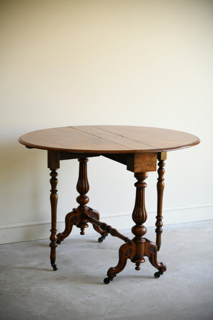 Victorian Burr Walnut Sutherland Table