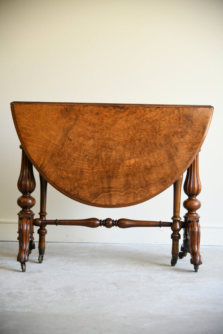 Victorian Burr Walnut Sutherland Table