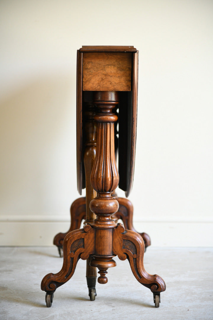 Victorian Burr Walnut Sutherland Table