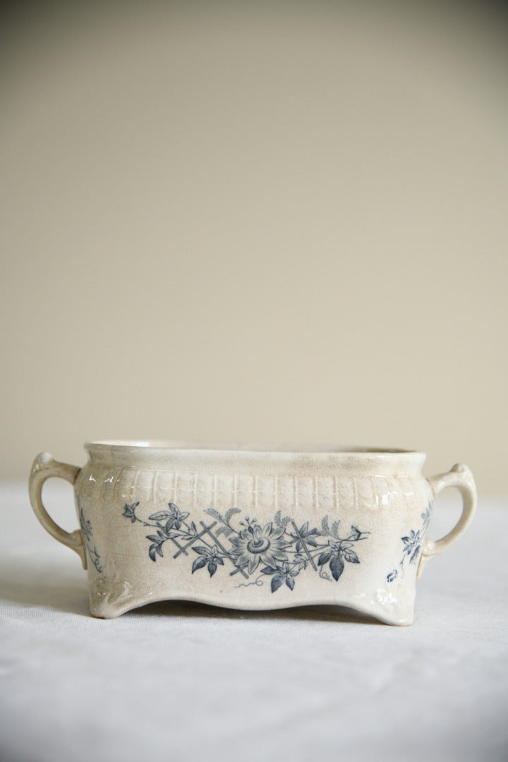 Victorian Ironstone Two Handled Footed Dish