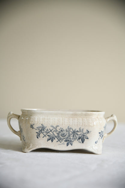 Victorian Ironstone Two Handled Footed Dish