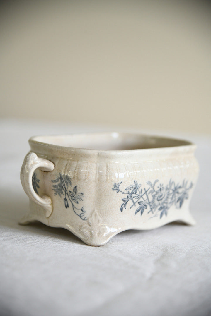 Victorian Ironstone Two Handled Footed Dish