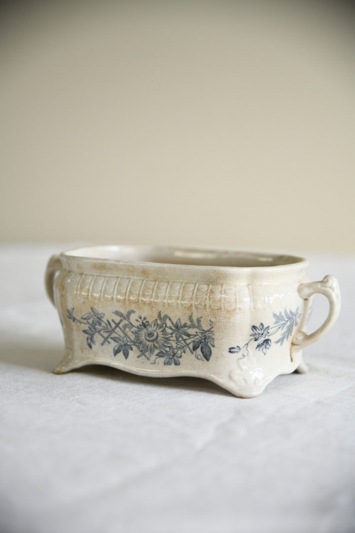 Victorian Ironstone Two Handled Footed Dish