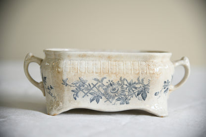 Victorian Ironstone Two Handled Footed Dish